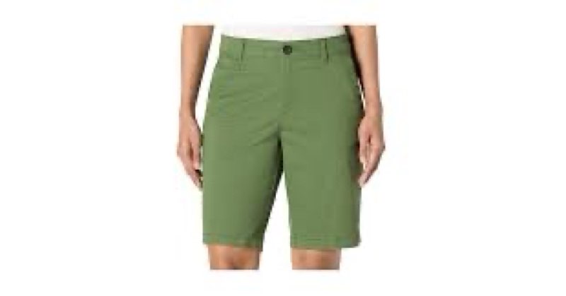 Amazon Essentials Women's Mid-Rise Slim-Fit 3.5 Inch Inseam Khaki Short, Olive, 18