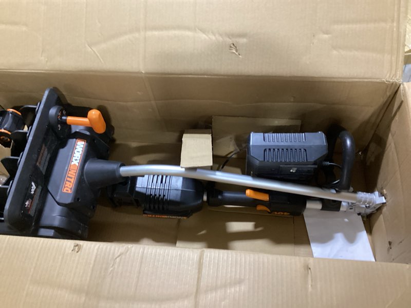 Condition photo showing Good Condition for WORX Nitro 40V 12'' Cordless Snow Shovel, Electric Snow Thrower for 4-Car Driveway, Snow Removal with Brushless Motor & 2 Speed Control, 2 × 4.0 Ah Batteries and Charger Included, WG460