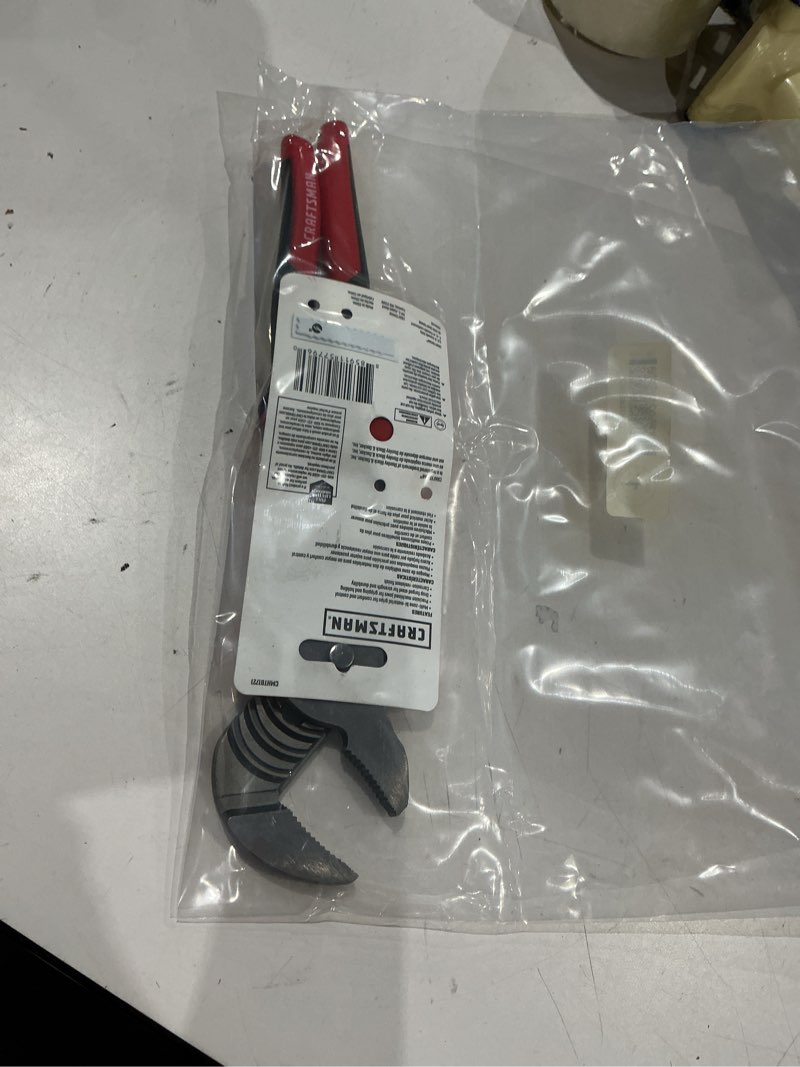 Condition photo showing As Is for craftsman locking pliers, 12-inch, groove joint (cmht81721)