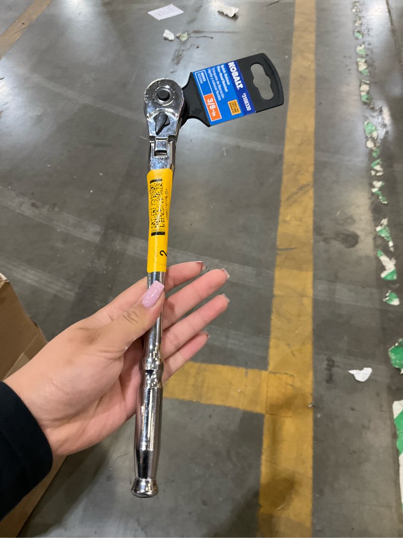 Condition photo showing As Is for kobalt 90-tooth 3/8-in drive full polish handle flexible head ratchet