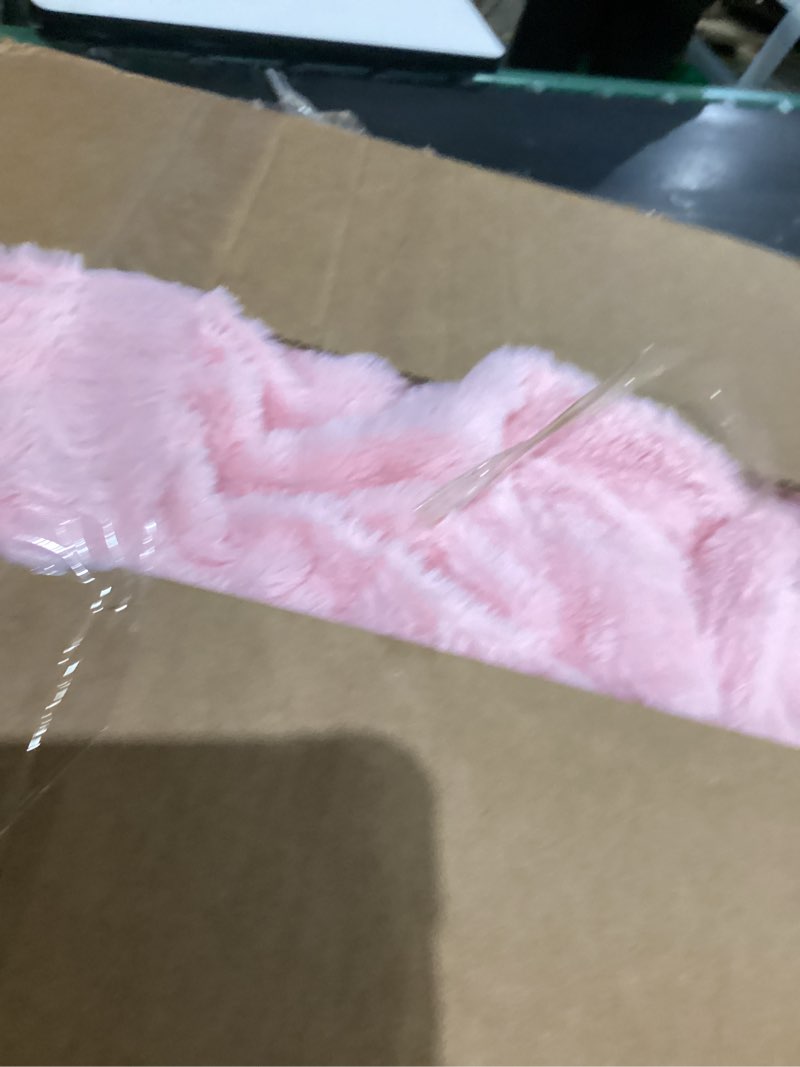 Condition photo showing Good Condition for MAXYOYO Bean Bag Chair Bed for Kids, Convertible Bean Bag Folds from Lazy Chair to Floor Mattress Bed, Stuffed Floor Sofa Couch Sofa Bed for Boys and Girls, High-Density Foam Filling, Pink Standard Faux Fur - Pink