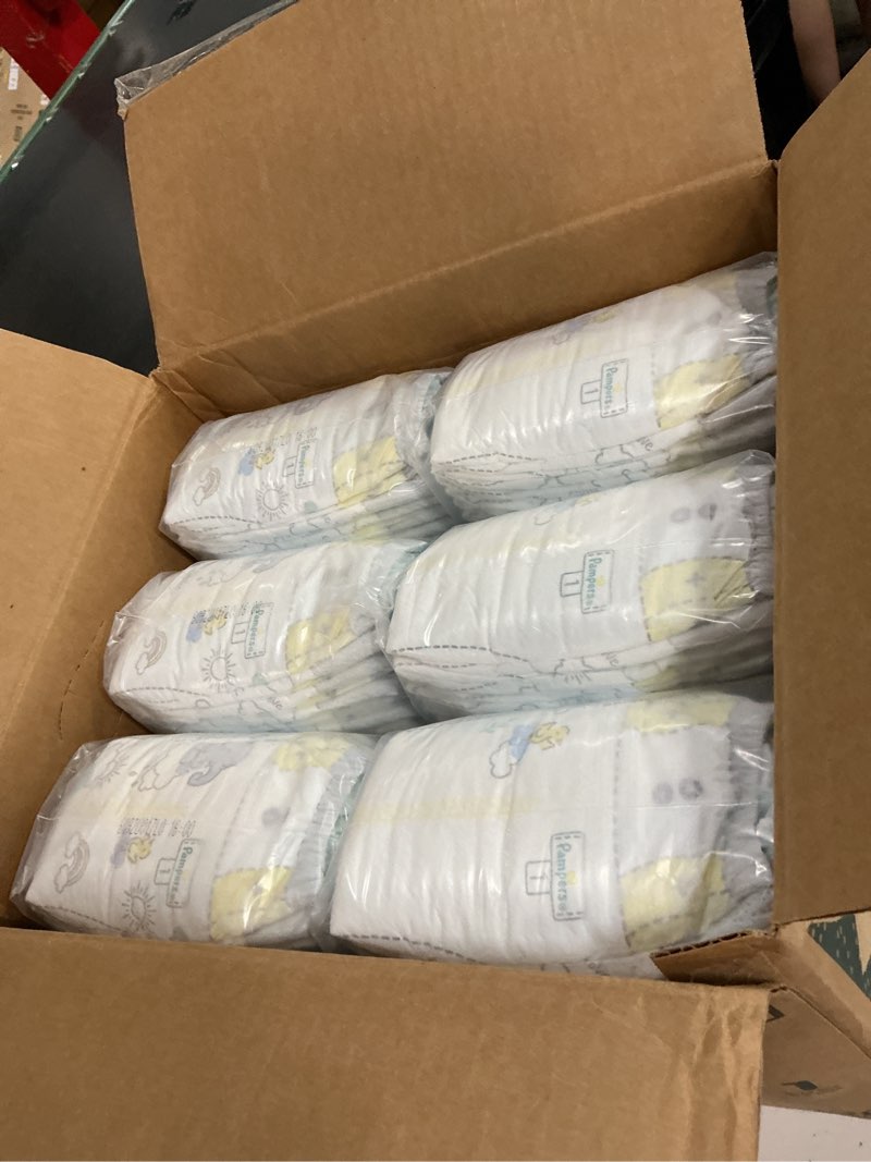 Condition photo showing New/Like New for pampers swaddlers diapers, size 1 (8-14 lbs), 198 count, absorbent, keeps baby dry and comfortable, skin safe disposable baby diaper (packaging may vary)