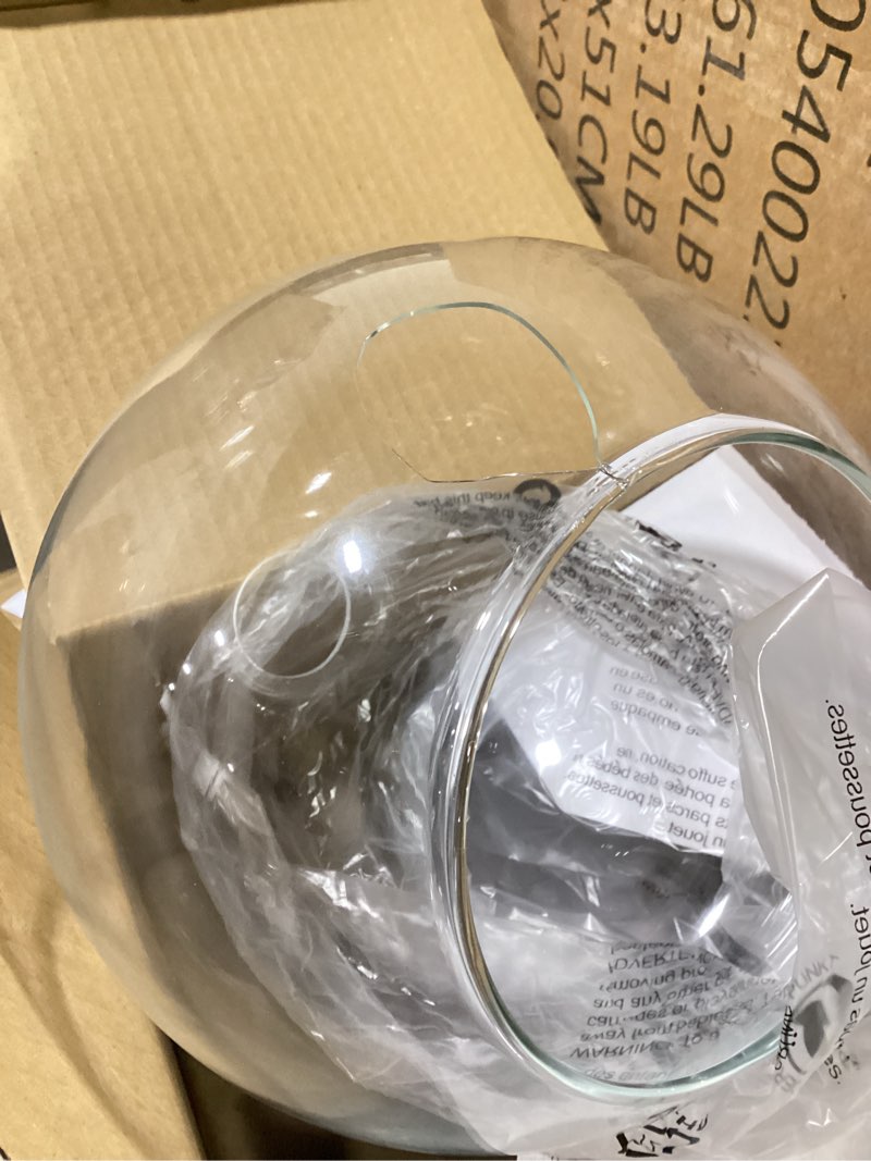Condition photo showing As Is for damaged, small crack , as is , origin 21 kolten 1 -light 7.09-in matte gold flush mount light