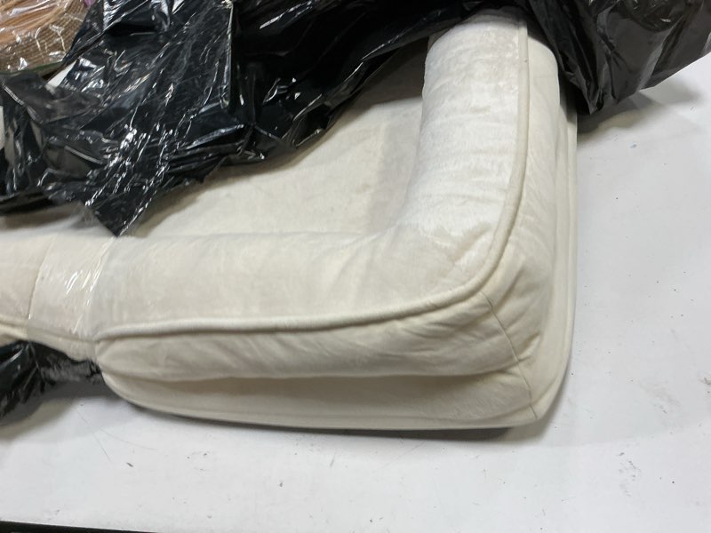 Condition photo showing As Is for bedsure xl orthopedic dog bed for extra large dogs - washable xlarge dog cat bed waterproof, comfort dogs couch sofa with washable removable cover, pet bed with nonskid bottom, ivory, 42" 42"l x 32"w x 6.5"th ivory