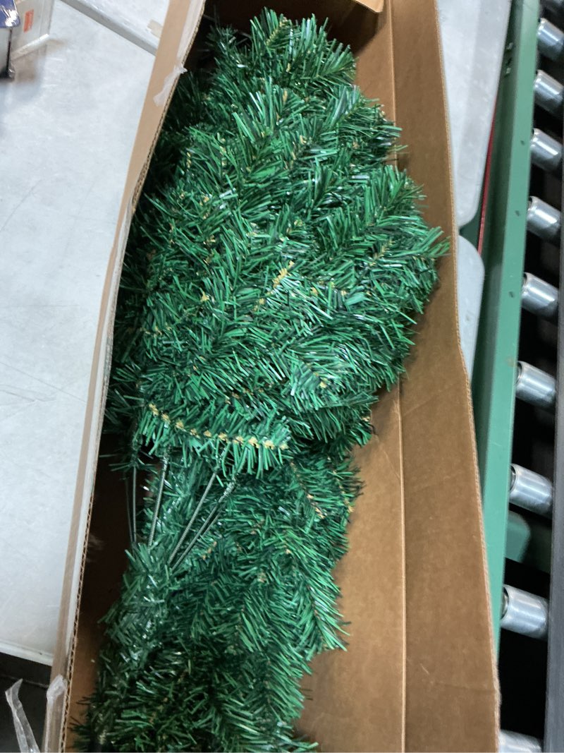 Condition photo showing As Is for National Tree Company 5ft Unlit Kingswood Fir Slim Artificial Christmas Tree, 629 Tips, Includes Stand, Green Trees