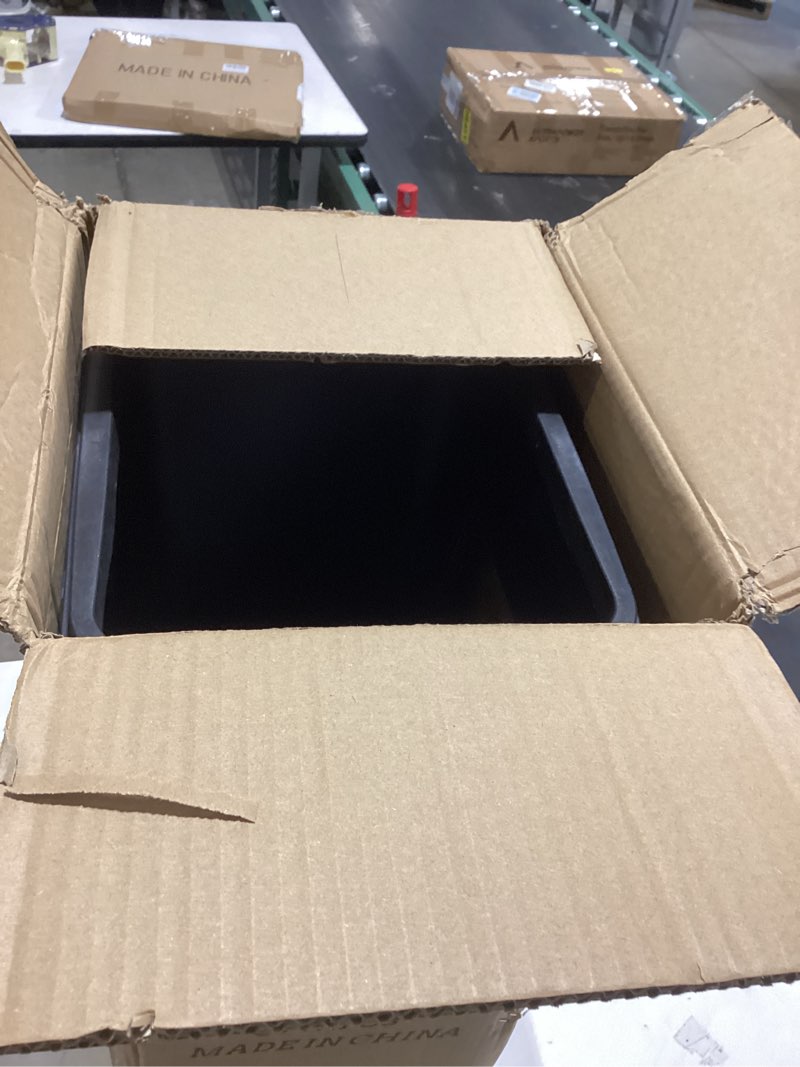 Condition photo showing Good Condition for wichemi commercial outdoor trash can, 4 gallon removable inner bucket trash bin with lid, stainless steel garbage can for office, hotel lobby, patio, matte black
