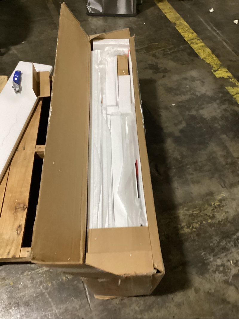 Condition photo showing New/Like New for yaheetech 2pcs twin metal platform bed frame with headboard footboard white | heavy-duty metal frame with steel slat support, under-bed storage, no box spring needed, noise-free design, easy assembly. twin white
