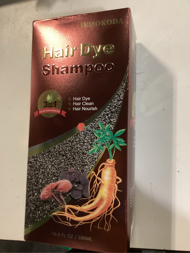 Condition photo showing New/Like New for Instant Dark Brown Hair Dye Shampoo for Women, Hair Color Shampoo for Gray Hair, 3 in 1-100% Gray Coverage - Natural Plant Ingredients, 16.9OZ/500ML