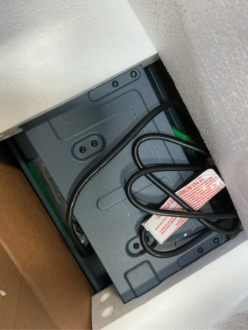 Condition photo showing As Is for Duraflame 1,000 sq ft Infrared Quartz Electric Fireplace Stove Heater navy 