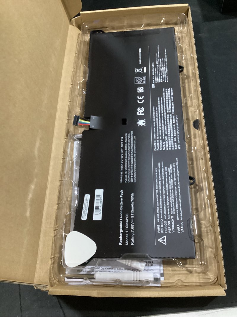 Condition photo showing As Is for futurebatt l16m4p60 l16c4p61 battery replacement for lenovo yoga 920 920-13ikb 920-131kb 920-13ikb-80y7 80y8 81tf ideapad flex pro-13ikb yoga 6 pro-13ikb l16c4p61 5b10n01565 5b10w67249 5b10n17665