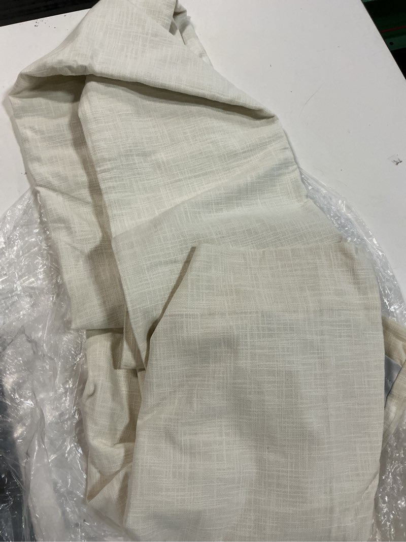 quince cotton slub room darkening curtain - 48x84in single panel  natural room darkening 1 pc