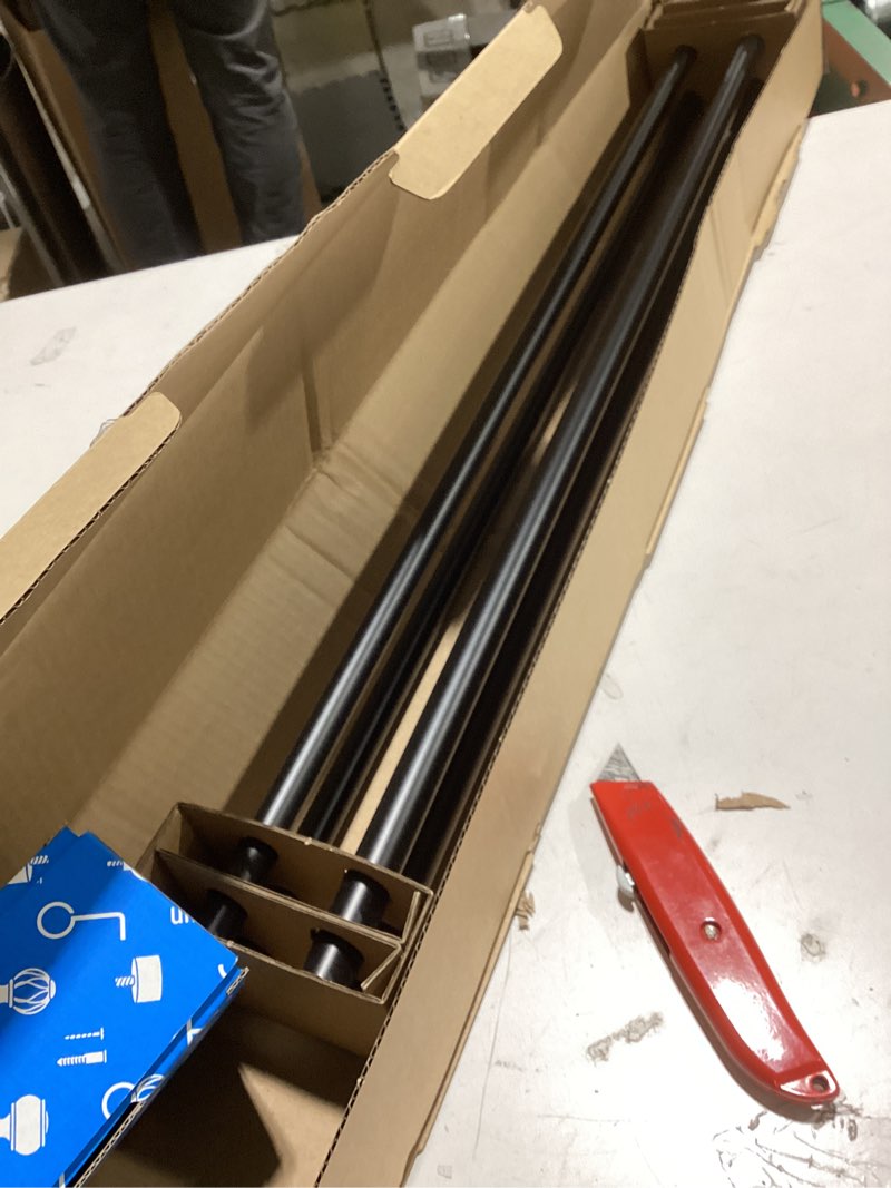 Condition photo showing Good Condition for Umbra Twilight Double Curtain Rod Set – Wrap Around Design Ideal for Blackout or Room Darkening Panels, 30 to 84 Inches, Black Black 30" to 84"