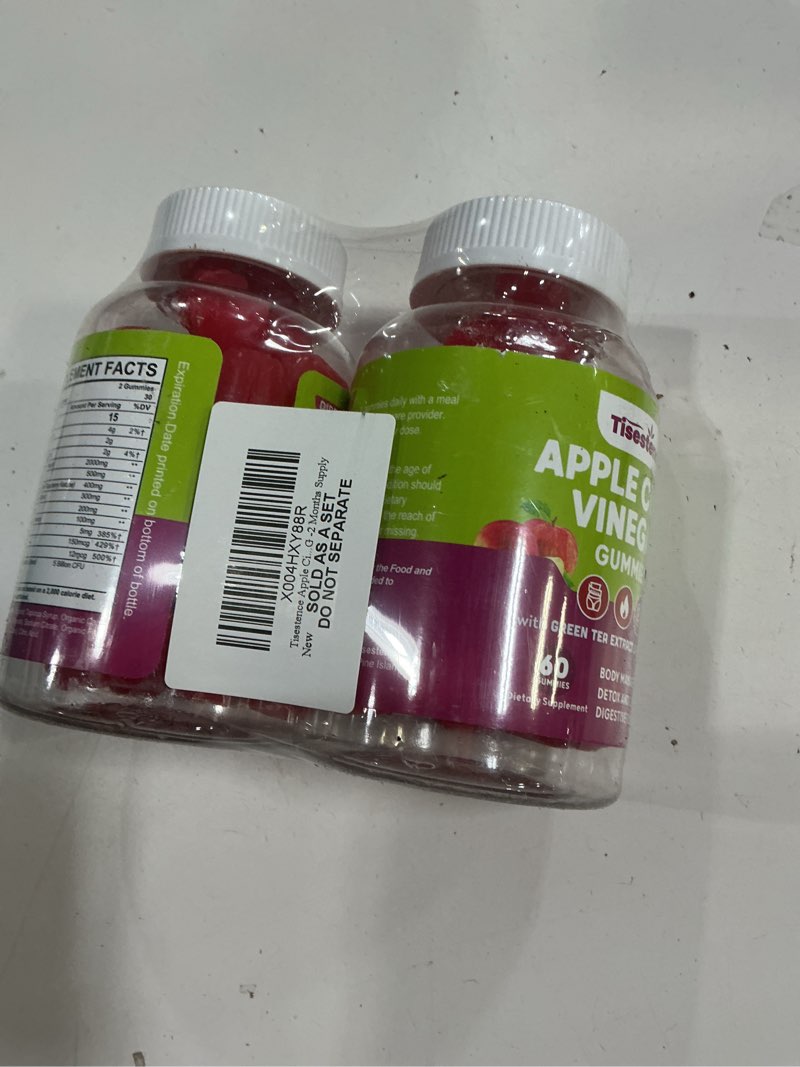 Condition photo showing New/Like New for expires 11/2027 appetite suppressant supplement| akkermansia function| apple cider vinegar gummies with green tea extract, probiotic for fat burner, detox cleanse, metabolism, energy & digestive health, 120 gummies packs of 2
