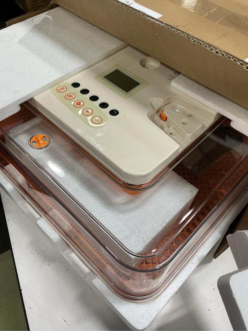 Condition photo showing Good Condition for series iv - 56 egg professional incubator for breeders, automatic sensor-based precise humidity & temp control, adjustable egg spacing, auto turn & auto stop, preset incubation days, chick separator 56-egg orange