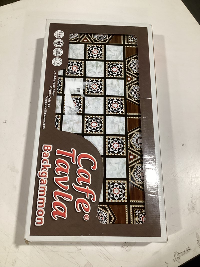 Condition photo showing Good Condition for Park&Oz Premium Turkish Backgammon and Checkers Set 19 Inch Handmade 2 in 1 Wooden Board Game with Glossy Finish Luxury Checkers and Dice Travel Friendly and Foldable (Dark Wenge)