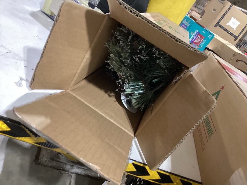 Condition photo showing Good Condition for National Tree Company 6 ft Pre-Lit Glittery Bristle Artificial Christmas Garland, Christmas Decoration with Pinecones, 50 Clear LED Lights, 138 Tips, Timer, Green