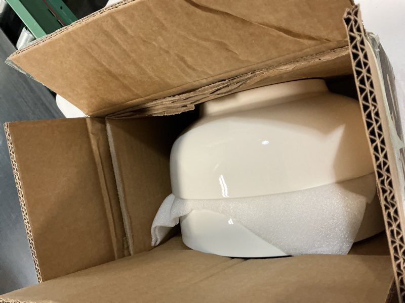 Condition photo showing As Is for malacasa serving bowls, 114 oz(10") extra large salad bowls set of 2, porcelain white serving bowls for salad, soup, pasta and dinner, large ceramic bowl set for entertaining, series regular ivory white 114 oz (set of 2)