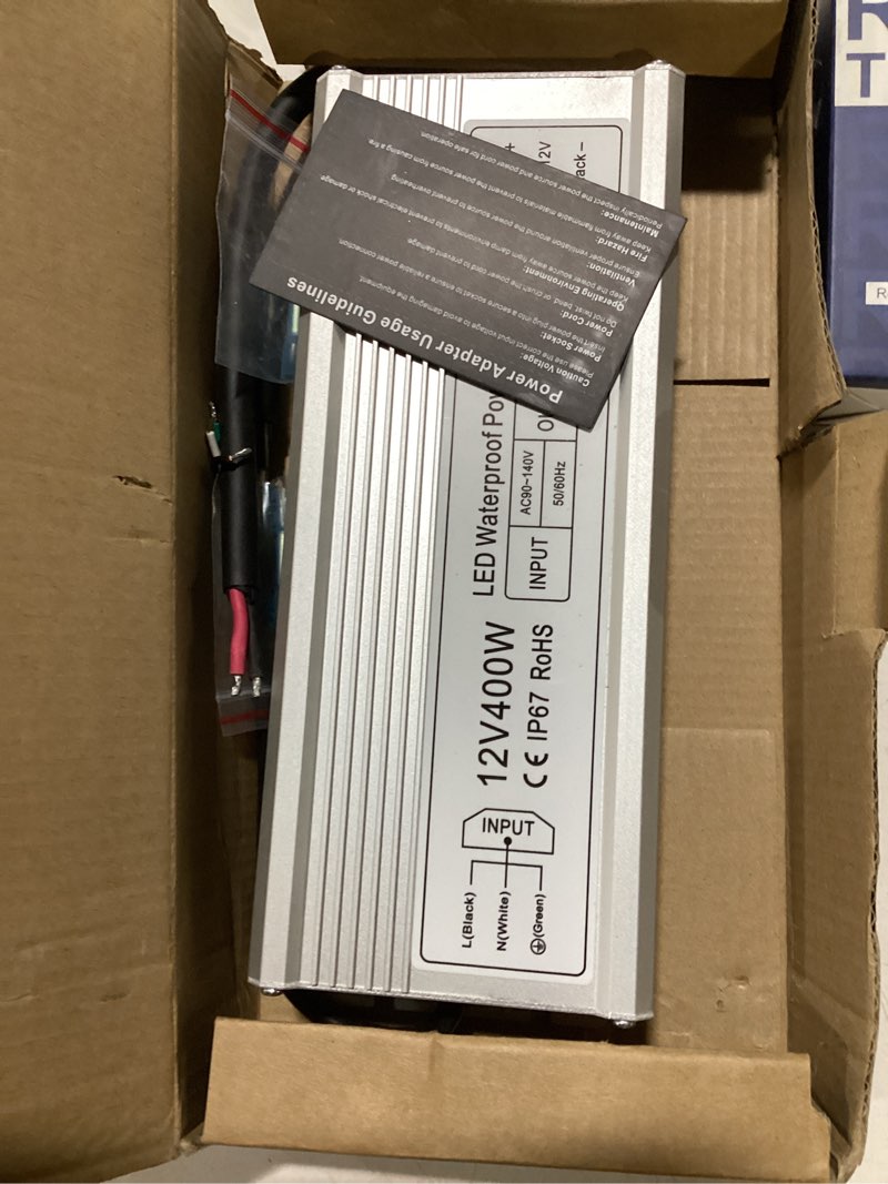 Condition photo showing New/Like New for inshareplus 12v power supply, 400w 33.3a, ac 110-260v to dc 12v ip67 waterproof led driver, dc 12 volt low voltage transformer for led outdoor light, computer project ip67 12v 400w