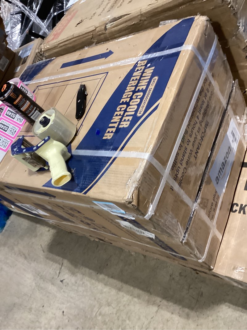 Condition photo showing Good Condition for Mini Fridge 130 Can Beverage Refrigerator Cooler, 3.2 Cu.Ft Drink Fridge for Soda Wine Beer, Adjustable Temperature Control for Home Office, Black Black 3.2 cu.ft