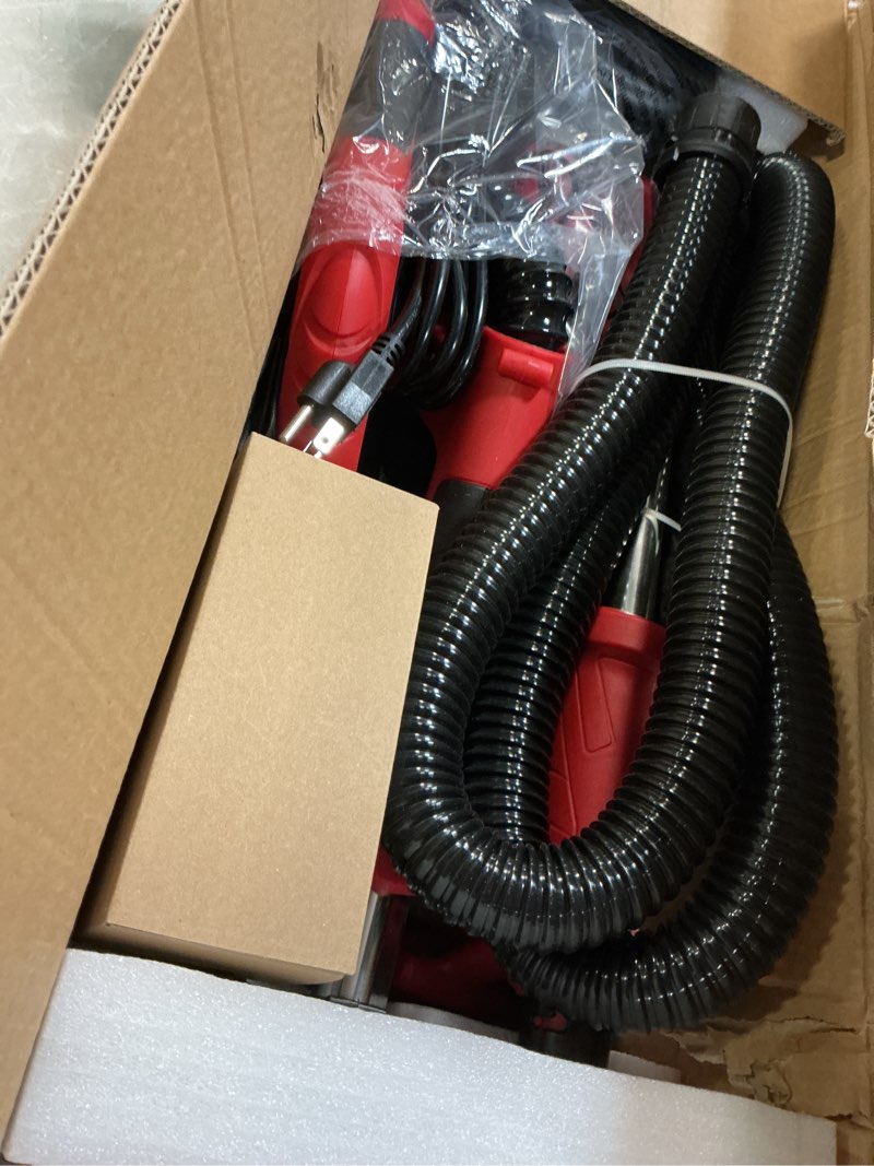 Condition photo showing Good Condition for Drywall Sander, 2025 Upgraded 8-Amp Popcorn Ceiling Removal Tool with 7 Variable Speed 800-1800RPM, Drywall Sander with Vacuum Dust Collector with Extendable Handle, LED Light, 12pcs Sanding Discs,Red