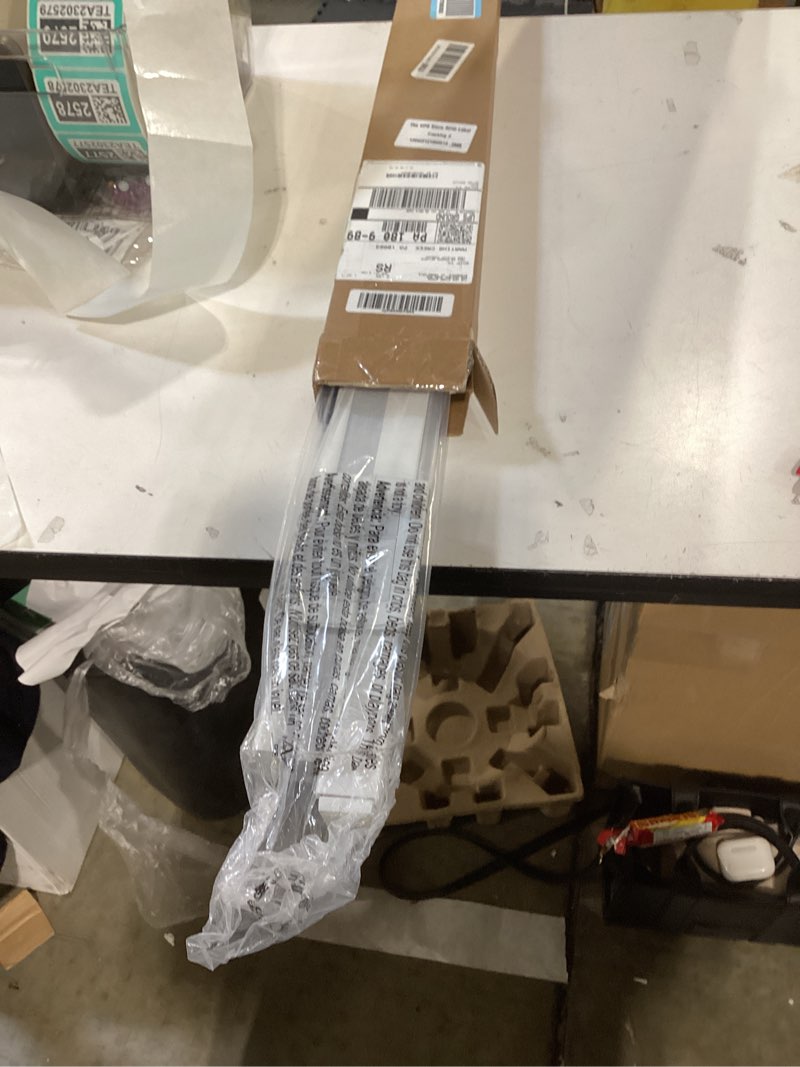 Condition photo showing New/Like New for LazBlinds Cordless Cellular Shades, No Tools No Drill Blackout Honeycomb Shades Pleated Blinds for Windows, 27'' W x 36'' H, Silver White Blackout-silver White 27'' W x 36'' H