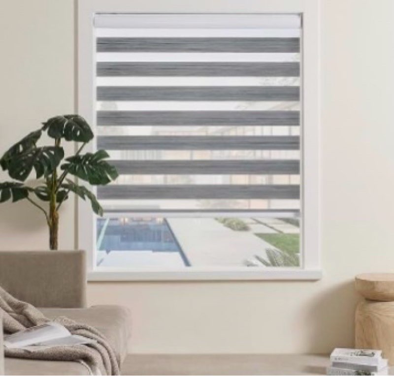 jiangpin textile cordless zebra blinds for indoor windows free-stop zebra shades dual layer light fi