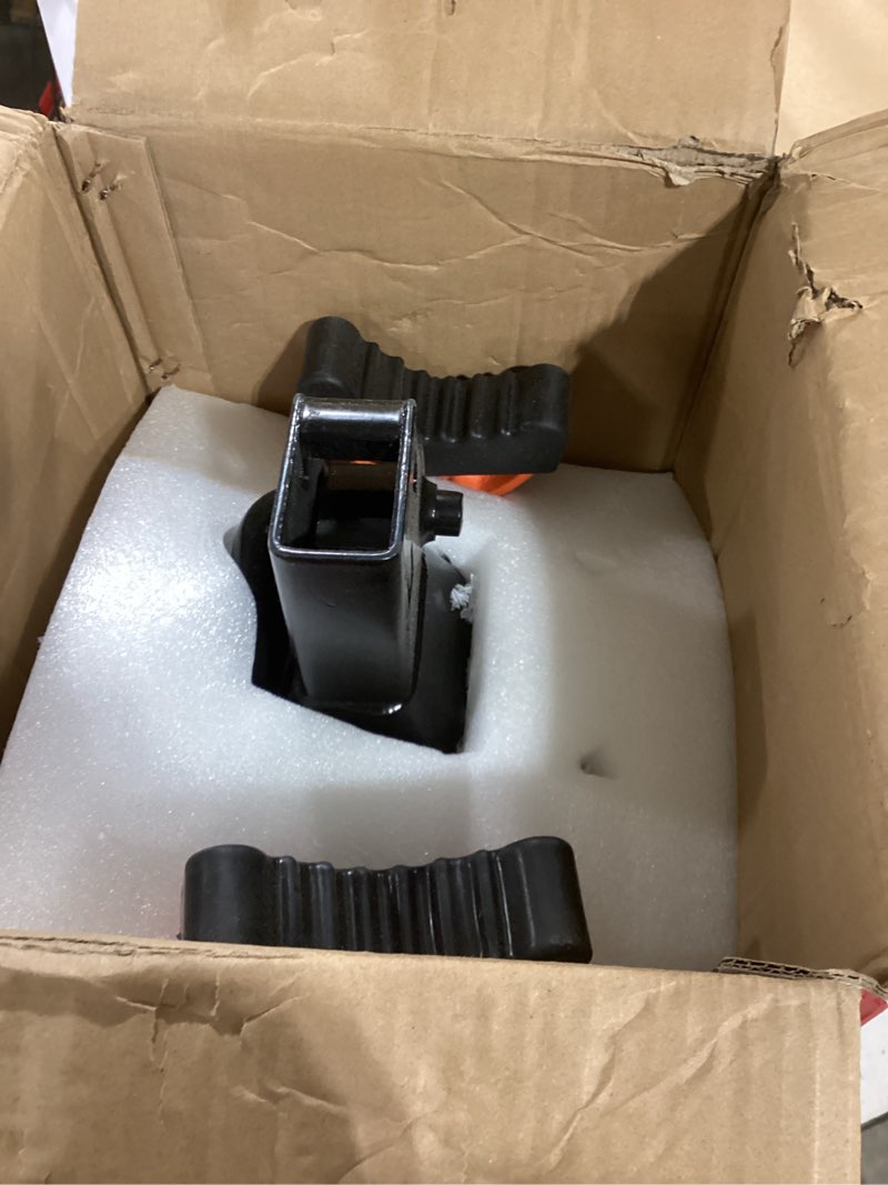 Condition photo showing Good Condition for 6 ton jack stands (13,200lbs) - heavy duty car jack stand with double pin locking, adjustable 15.6"-23.4" height, extra rubber pads for trucks, garage, home,diy use - 1 pair black 6 ton double locking black+orange