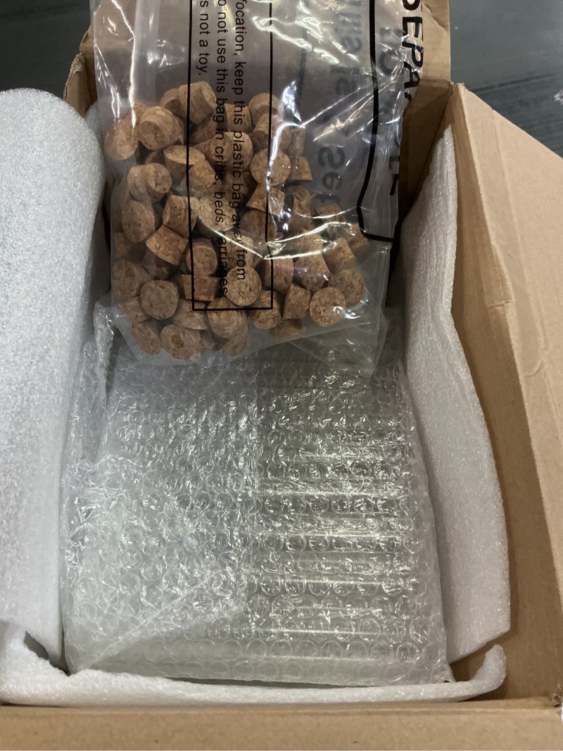 Condition photo showing Good Condition for Thyle 100PCS Glass Test Tubes with Cork Clear Stoppers Round Bottom Lab Test Alcohol Tampons Glass Tubes Container Vials for Plants Scientific Experiments Candy Storage Party Favors (20x150mm/35ml) 100 20x150mm/35ml