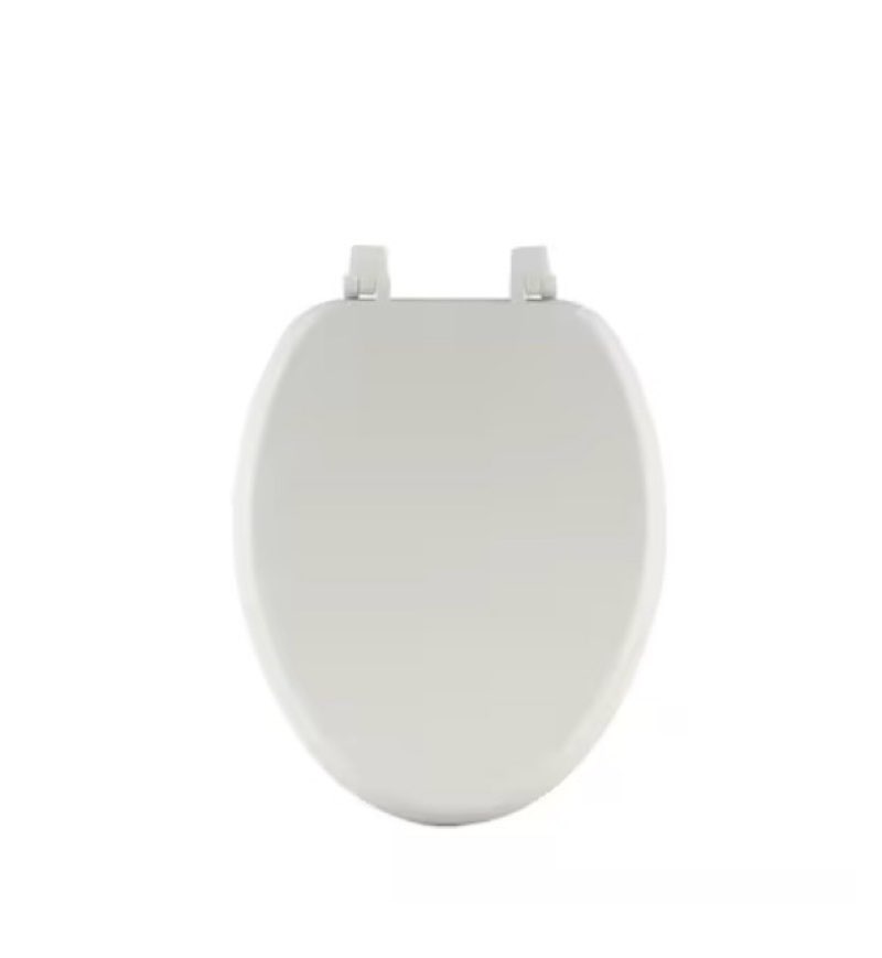 project source wood white elongated toilet seat