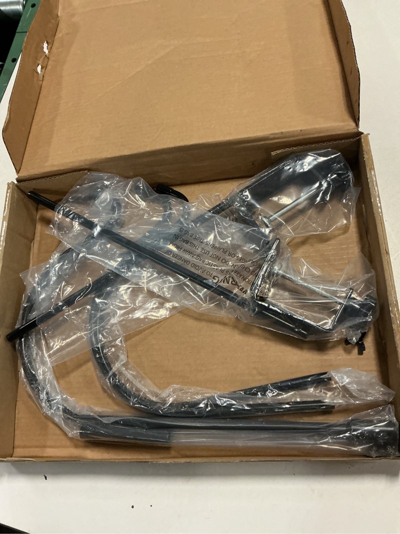 Condition photo showing New/Like New for gtongoko 35 inch 2 pack double deck hook for railing, deck bird feeder pole with 3 inch strengthened clamp for hanging bird feeders, lanterns, wind chimes, flower and plant baskets