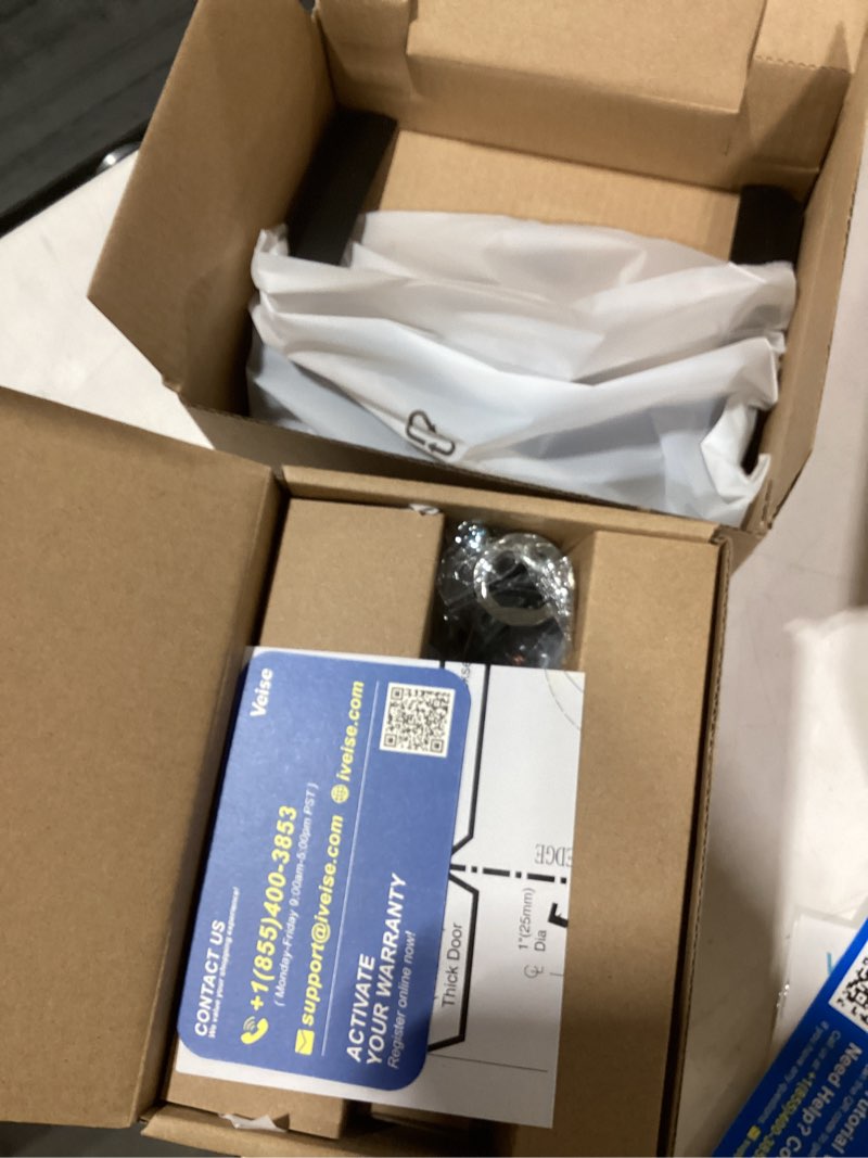 Condition photo showing Good Condition for Veise Fingerprint Door Lock with 2 Lever Handles - Keyless Entry Door Lock, Electronic Keypad Deadbolt, Digital Smart Code & Front Handle Sets, Auto-Locking, Easy Installation, Matte Black