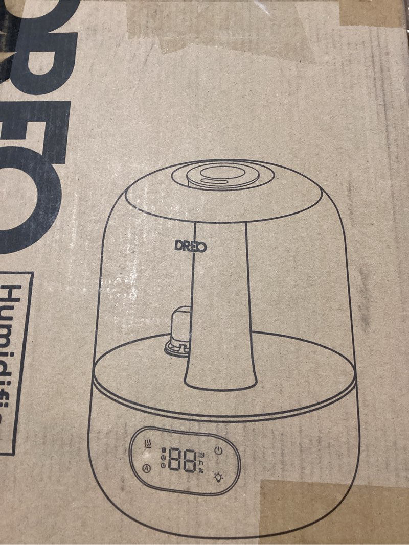 Condition photo showing New/Like New for Dreo Humidifiers for Bedroom, 3L Top Fill 30H & 26dB Quiet Runtime for Large Room, Cool Mist Ultrasonic Humidifier with Humidity Sensor, Night Light for Home, Baby, Nursery, Plants, 360° Nozzle, White