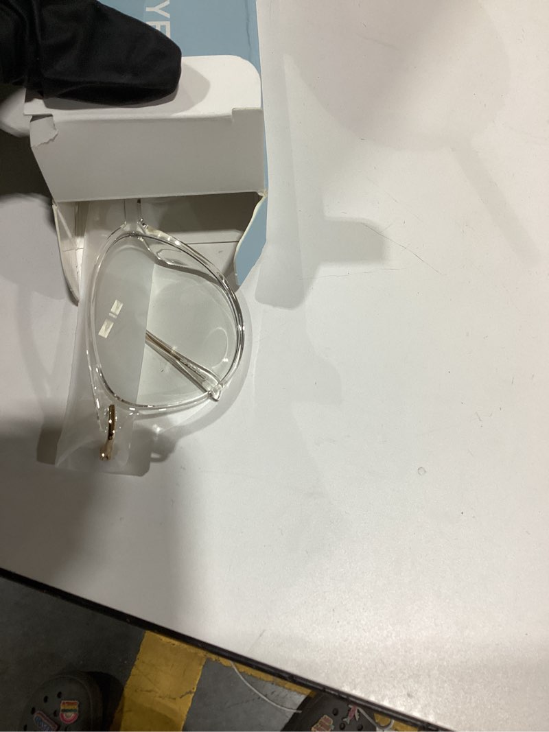 Condition photo showing Good Condition for Gaoye Blue Light Blocking Glasses - Trending Round TR90 Frames, Metal Arms, UV400 Protection - Matching Soft Case 1-transparent Frame/Transparent Lens Clear