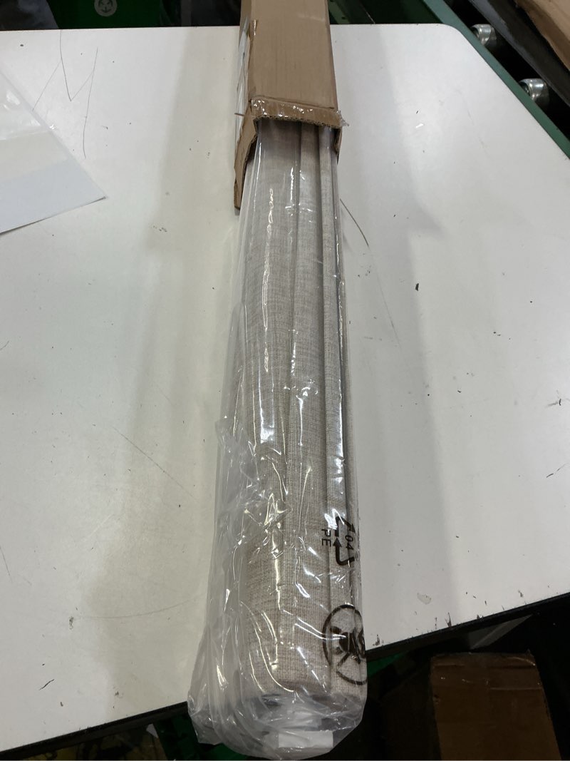 Condition photo showing Good Condition for lazblinds no tools no drill cordless roman shades for windows, blackout thermal insulated uv blocking window blinds, room darkening fabric blinds for indoor windows, 48'' w x 64'' h, beige blackout - beige 48" w × 64" h