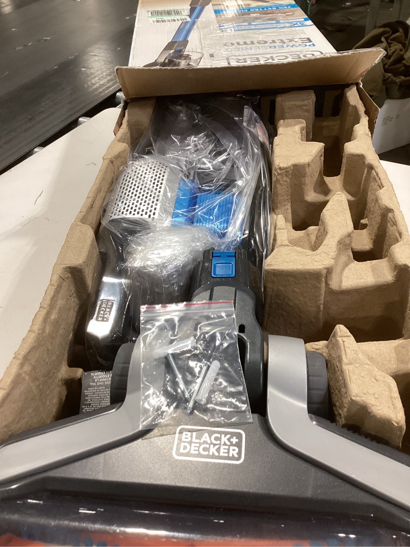 BLACK+DECKER Cordless Vacuum, Powerseries Extreme, Stick Vacuum Cordless Rechargeable, Interchangeable Floorhead with Crevice Attachment, 3 Speed Control, Lightweight, Blue (BSV2020G) 20V Stick Vacuum