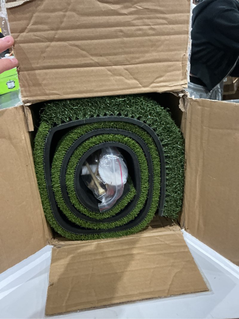 Condition photo showing Good Condition for fanshaw premium dual-turf golf mat: 5x4ft 40mm-50mm thickened for backyard, driving range, indoor & outdoor practice hitting, swing & chipping, ideal gifts for men dad 5 x 4 ft - 1.57"