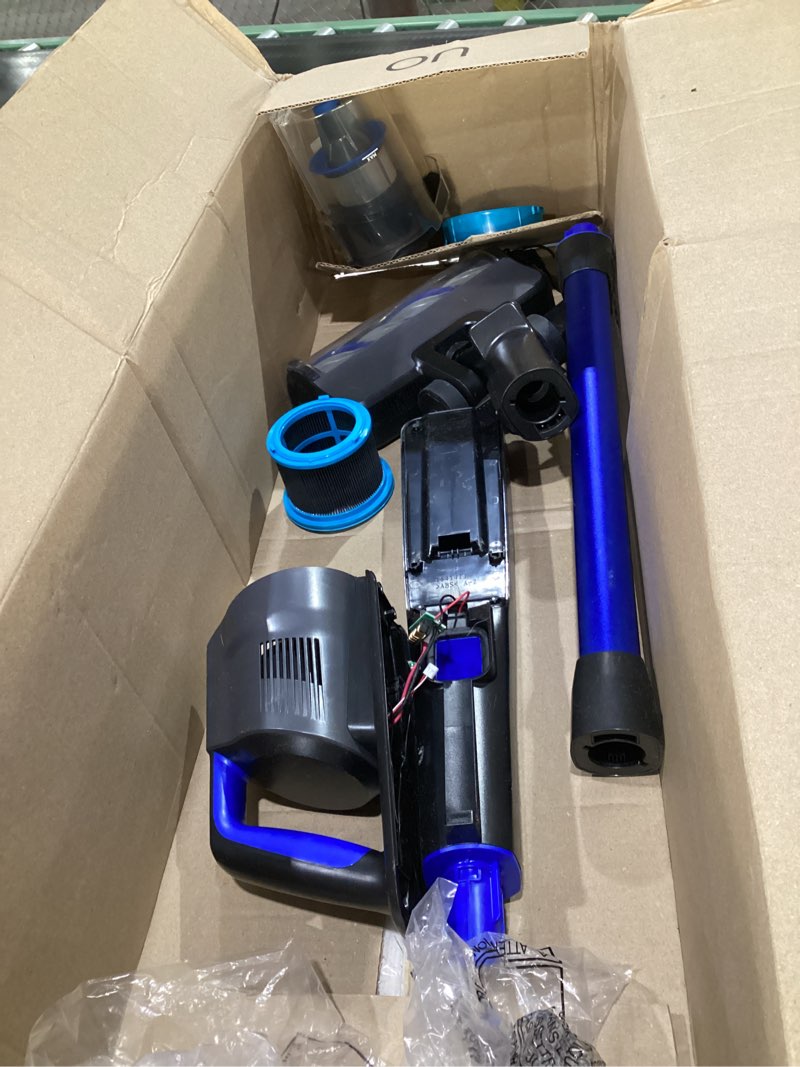 Condition photo showing As Is for Bissell PowerClean FurFinder 200W Self-Standing Cordless Vacuum w/Tangle Free Brush Roll, Strong Suction, Removeable Battery, Wall Mount, Upholstery Tool & Bright Headlights, BROKEN, INCOMPLETE PARTS