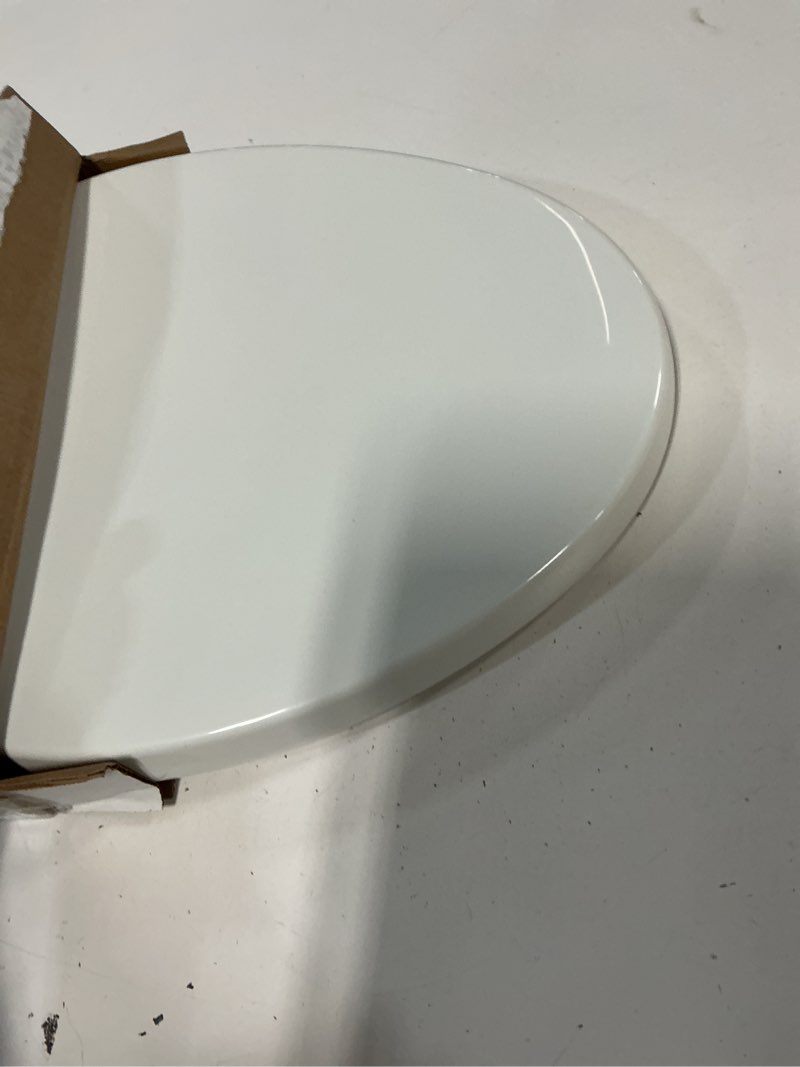 Condition photo showing Good Condition for kohler k-20110-0 brevia elongated toilet seat with grip-tight bumpers, quiet-close seat, quick-attach hardware, white
