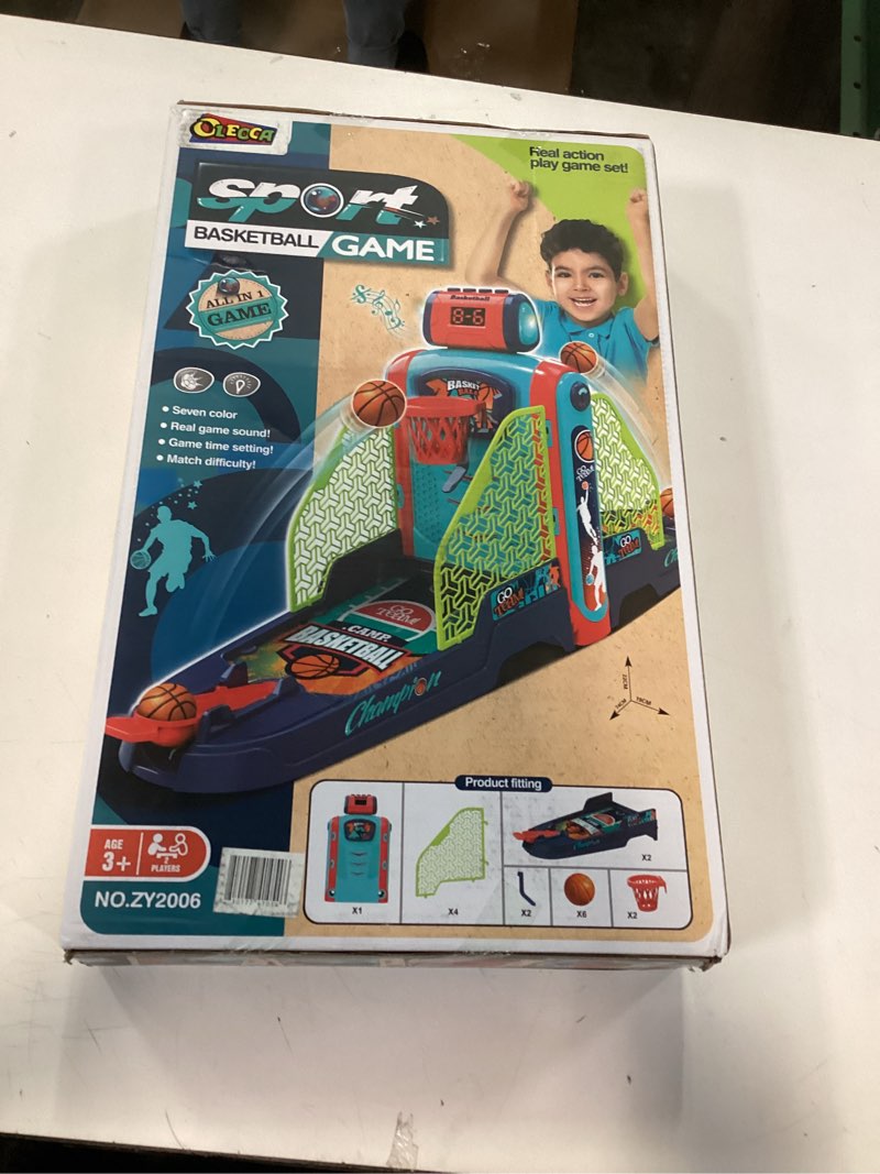 Condition photo showing Good Condition for Tabletop Basketball Game — 2-Player Mini Basketball Game with Electronic Scoring & Timer, Two-Hoop Design for Desk Play, Moving Hoop Challenge for Kids