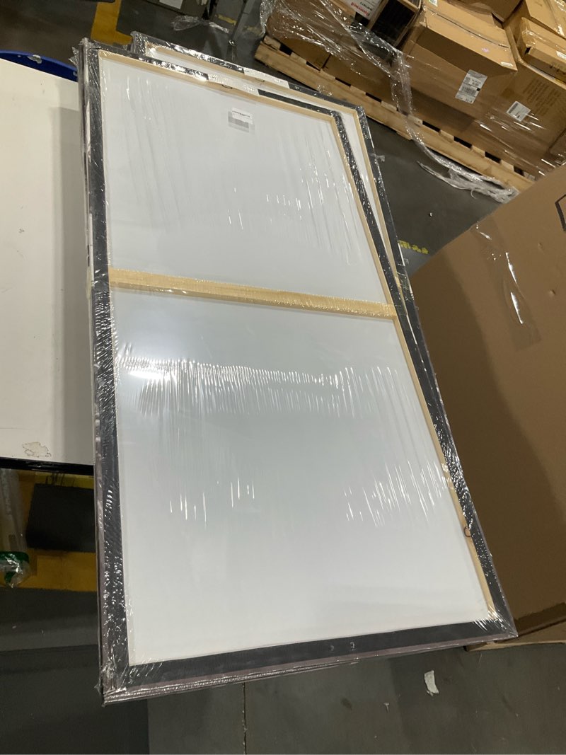 Condition photo showing New/Like New for 3 piece black and white canvas wall art vintage gym pictures posters and prints fitness workout wall painting modern artwork wooden stretched framed stretched ready to hang, 60" wx40 h artwork-06 40"x20"x3 panels