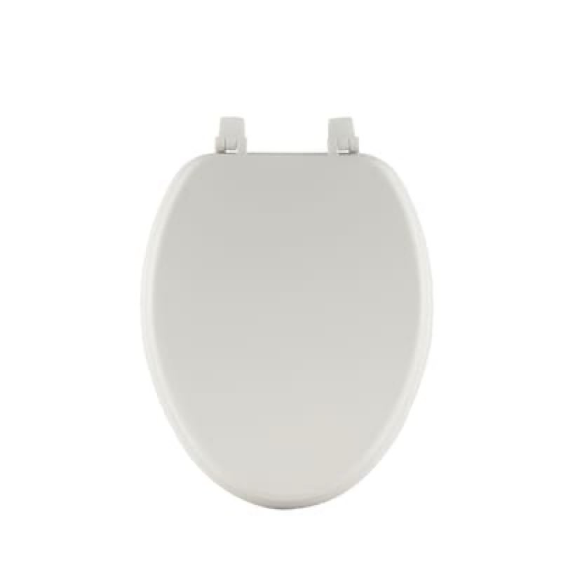 Project Source Wood White Elongated Toilet Seat