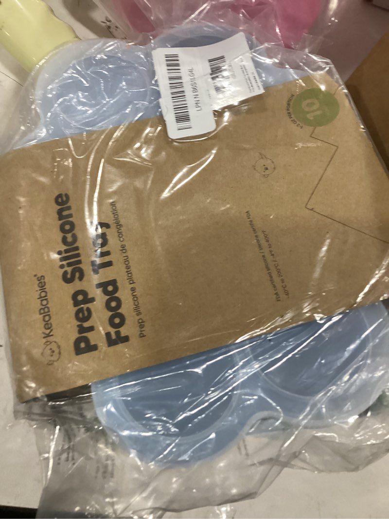 Condition photo showing Good Condition for keababies silicone food freezer trays with lid, 2oz x 10 pods baby food storage containers, easy puree meal prep, breast milk silicone freezer molds, dishwasher, microwave safe, bpa-free (misty blue)