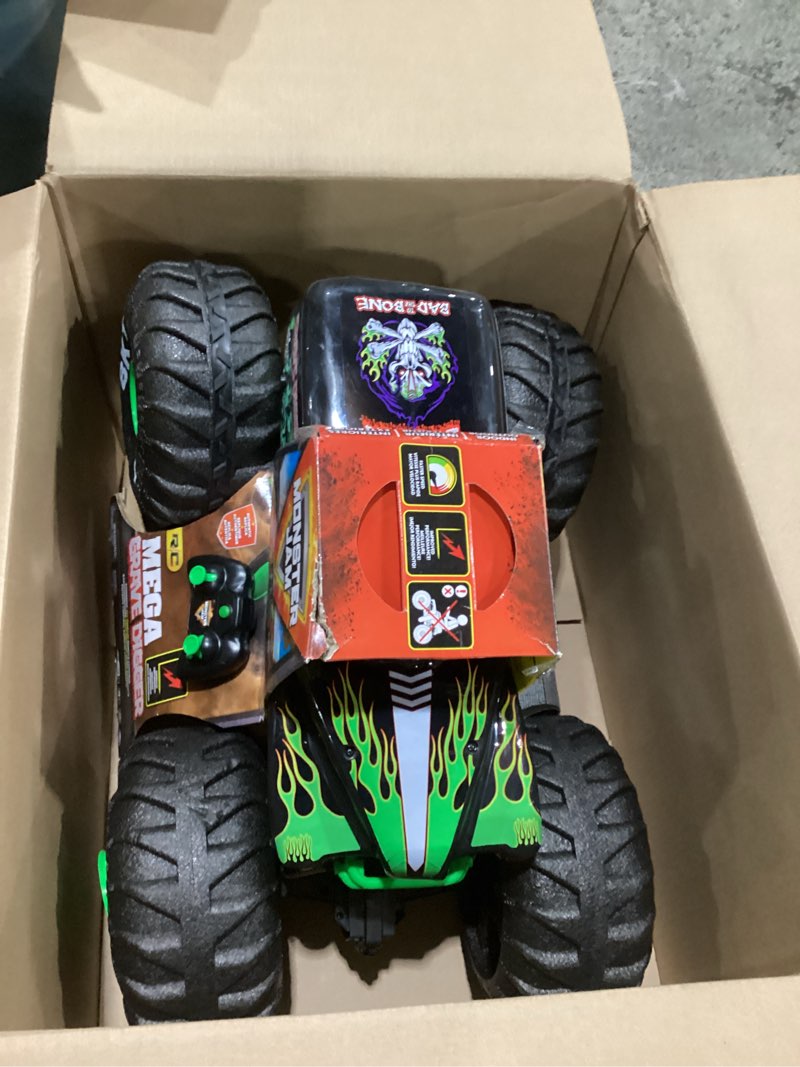 Condition photo showing Good Condition for Monster Jam, Official Mega Grave Digger All-Terrain Remote Control Monster Truck, Over 2 Ft. Tall, 1:6 Scale, Kids Toys for Boys and Girls Ages 4 and Up Mega Grave Digger (V2)