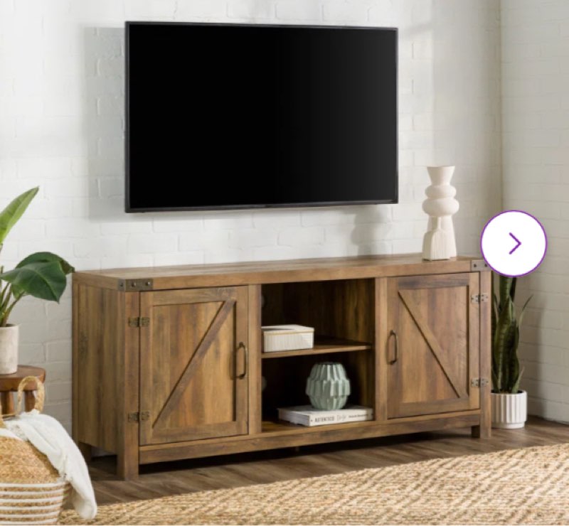 Neelon 58\\\" 2-Door TV Stand for TVs up to 65\\\" (incomplete, missing parts) (color may vary as shown in photos)