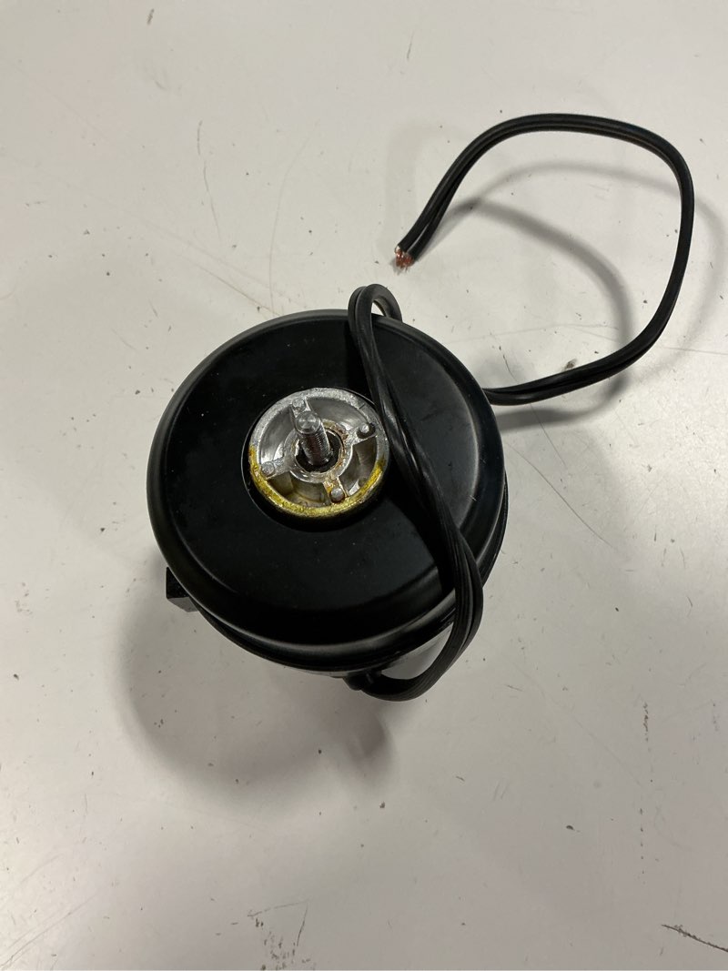 Condition photo showing As Is for beverage air 501-148b fan motor, condenser, 115v, 60hz, 9 watt