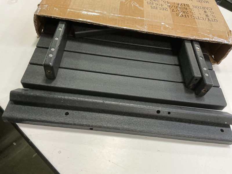 Condition photo showing Good Condition for PASAMIC Adirondack Square Side Table, HDPE Outdoor Side Tables, Weather Resistant End Table for Patio, Backyard, Pool, Indoor Companion, Beach, Easy Maintenance (Black)