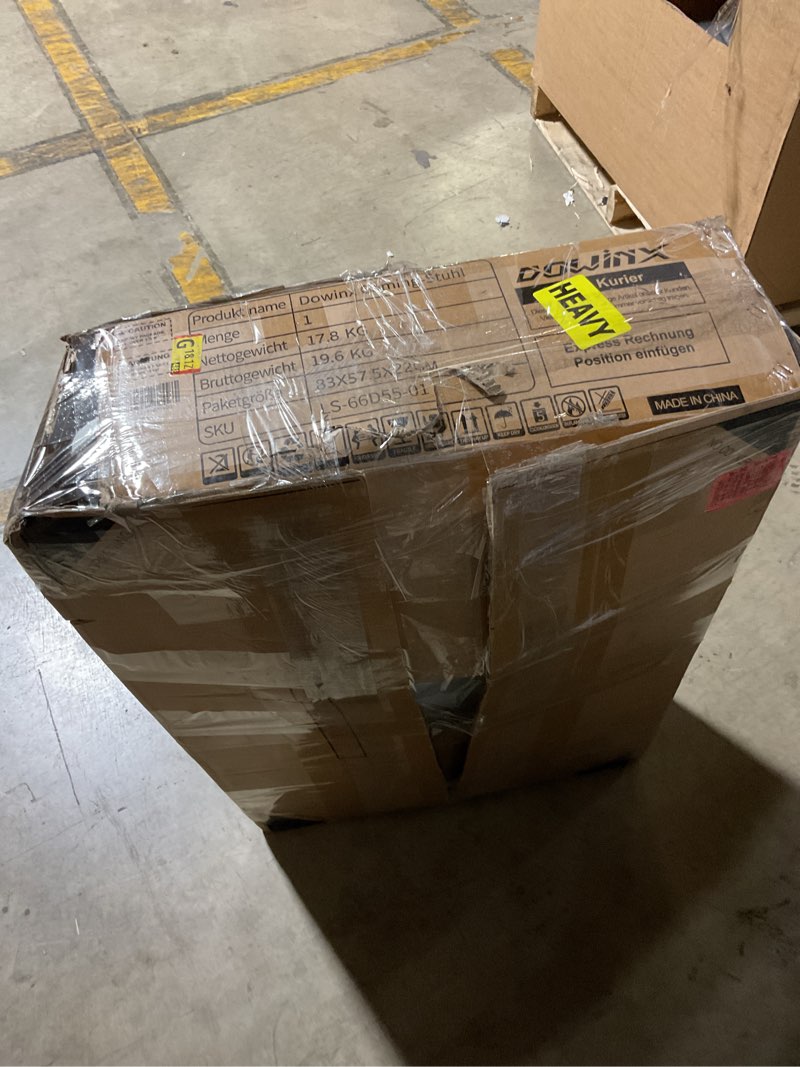 Condition photo showing As Is for dowinx gaming chair cute with cat ears and massage lumbar support, ergonomic computer chair for girl with footrest and headrest, comfortable reclining game chair 290lbs for adult, teen, white white cat plush doll