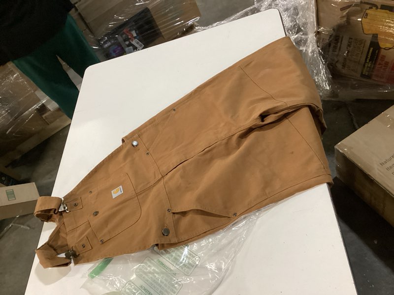 Condition photo showing As Is for Carhartt boys Bib Overalls (Lined and Unlined) 12 Carhartt Brown Canvas
