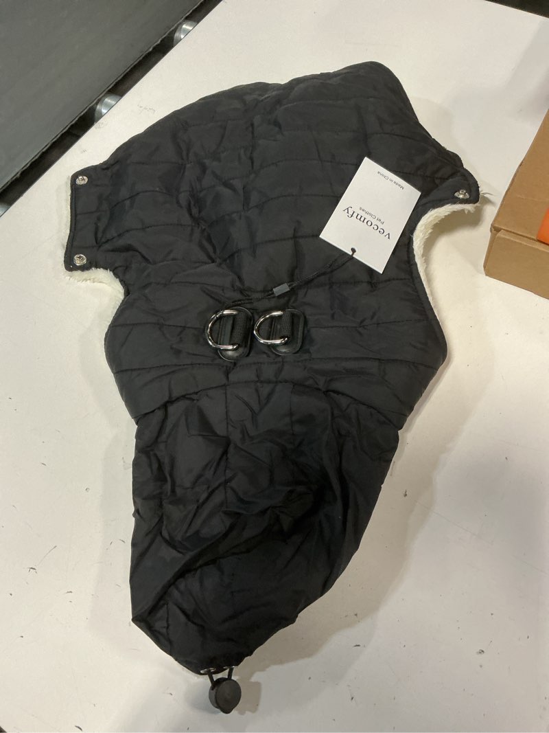 Condition photo showing Good Condition for Fleece Lining Dog Hoodie with Harness Built in,Extra Warm Small Dog Jacket in Winter Puppy Coats with Drawstring Hooded,Black M Medium (Pack of 1) Black(Harness Built in)