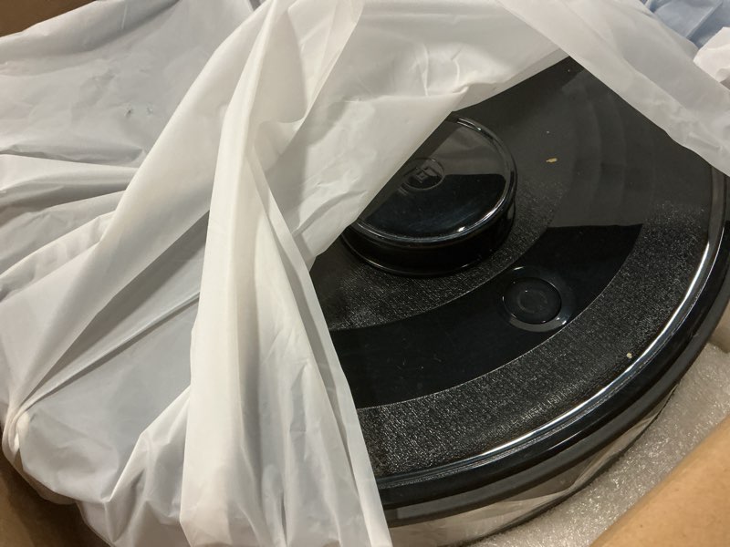 Condition photo showing As Is for lefant lidar robot vacuum and mop combo,75-days self-emptying,6000pa powerful scution,multi-floor mapping, no-go zones,140 min runtime,2.4g/5g wifi/alexa/app/iwatch,m2 plus black